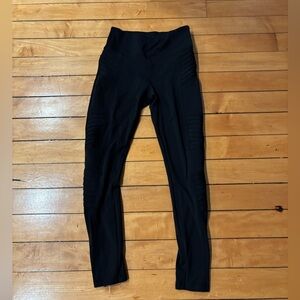 Athleta Delancey Moto Tight Black High-Waisted Leggings
